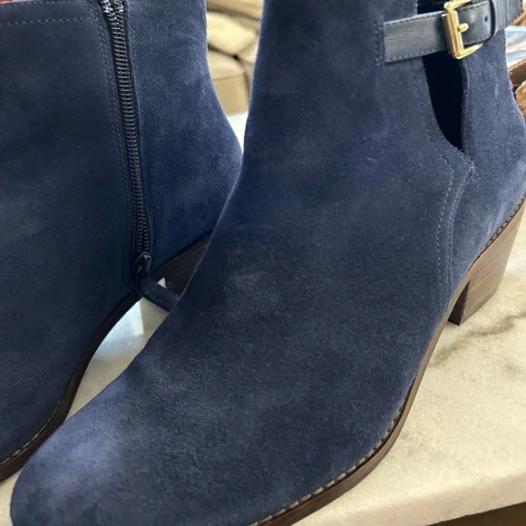 Navy Cole Haan Suede Booties - Picture 4 of 6